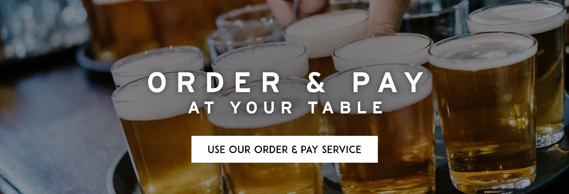 Order at table at The Old White Lion hero